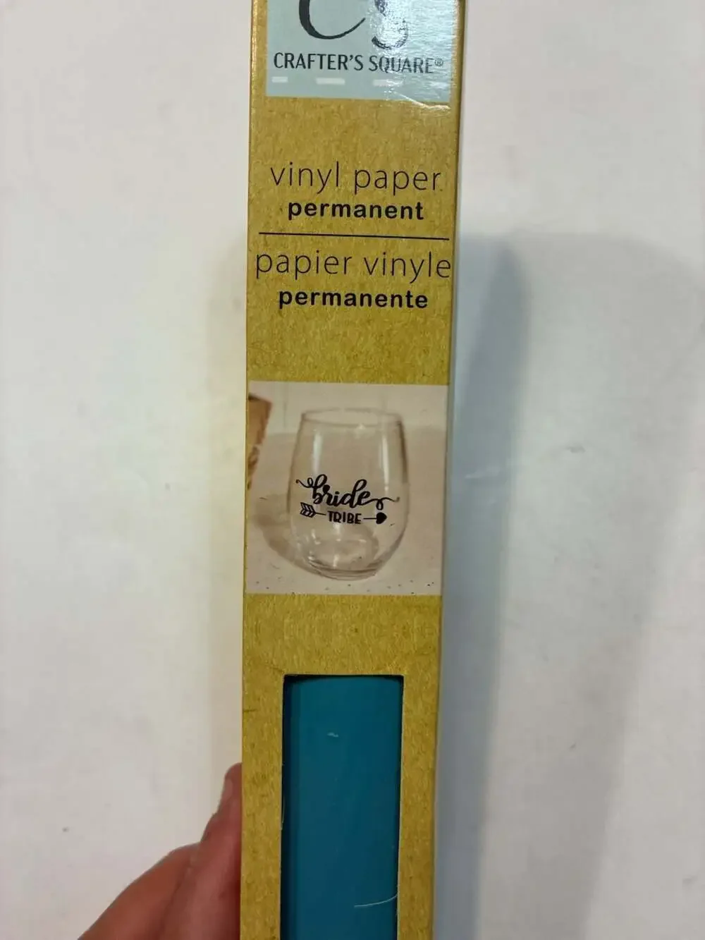 Lot of 3 Crafter's Square Permanent Vinyl Paper 12in x 48in - Teal